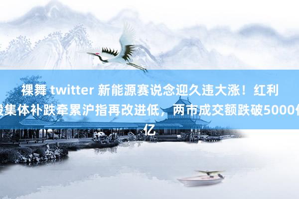 裸舞 twitter 新能源赛说念迎久违大涨！红利股集体补跌牵累沪指再改进低，两市成交额跌破5000亿