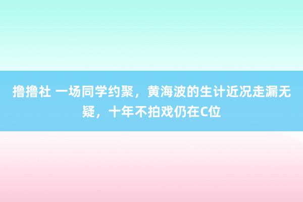 撸撸社 一场同学约聚，黄海波的生计近况走漏无疑，十年不拍戏仍在C位