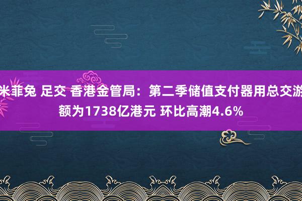 米菲兔 足交 香港金管局：第二季储值支付器用总交游额为1738亿港元 环比高潮4.6%