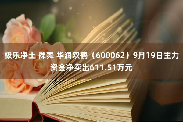 极乐净土 裸舞 华润双鹤（600062）9月19日主力资金净卖出611.51万元