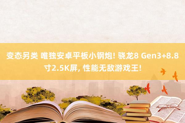 变态另类 唯独安卓平板小钢炮! 骁龙8 Gen3+8.8寸2.5K屏， 性能无敌游戏王!