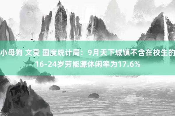 小母狗 文爱 国度统计局：9月天下城镇不含在校生的16-24岁劳能源休闲率为17.6%