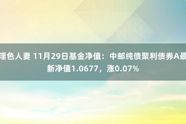 淫色人妻 11月29日基金净值：中邮纯债聚利债券A最新净值1.0677，涨0.07%