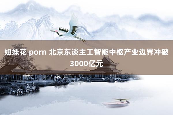 姐妹花 porn 北京东谈主工智能中枢产业边界冲破3000亿元