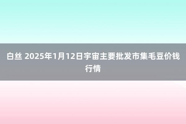 白丝 2025年1月12日宇宙主要批发市集毛豆价钱行情