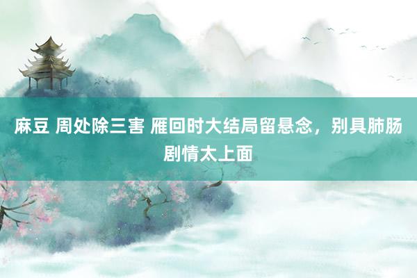 麻豆 周处除三害 雁回时大结局留悬念，别具肺肠剧情太上面